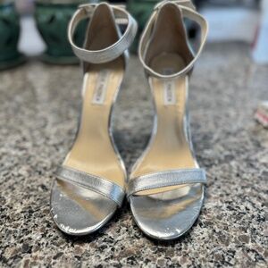 Steve Madden Real Love Silver Lea Strappy Heel Sandal